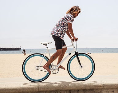 Fixie bike at beach